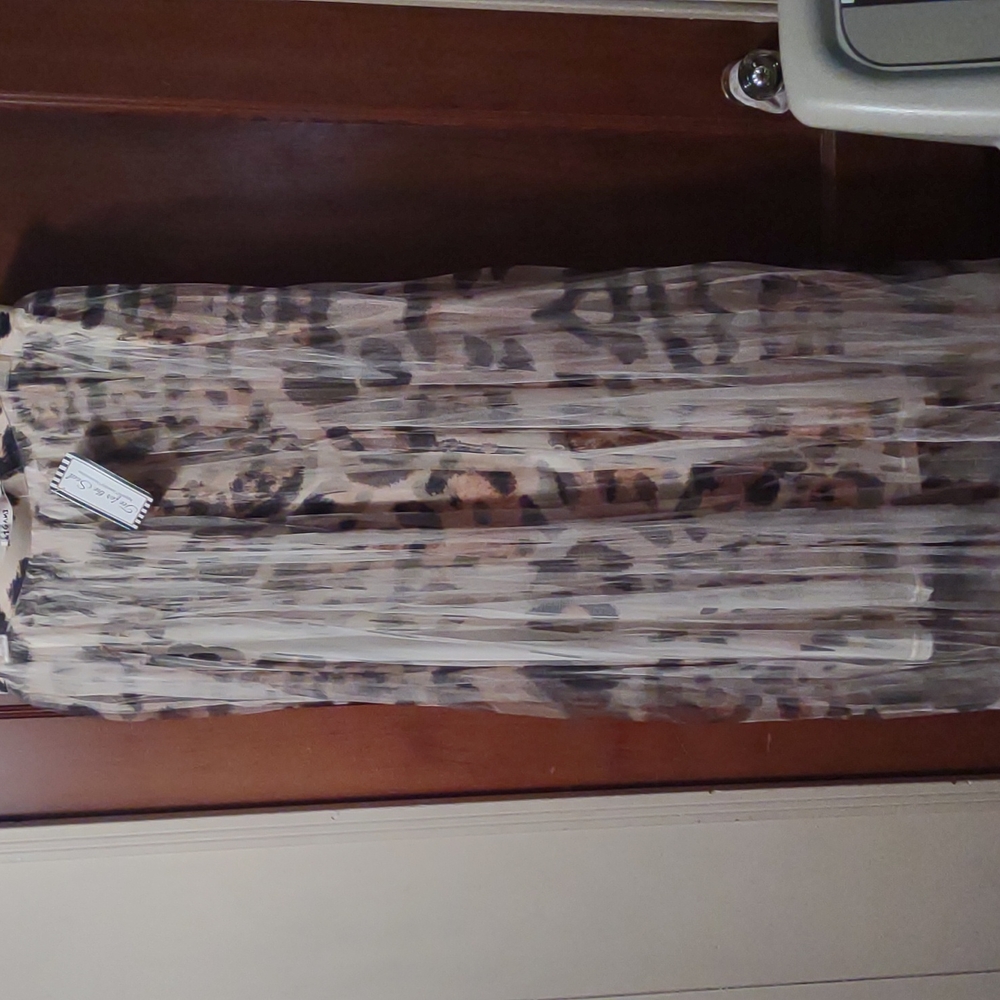 Layered Maxi wild leopard skirt sheer full length elastic waist plus sz xxl 2xl